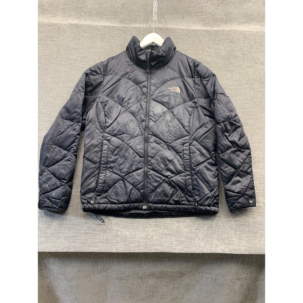 The North Face Puffer Jacket Womens XL Black 550 Down Insulated Quilted Outdoor